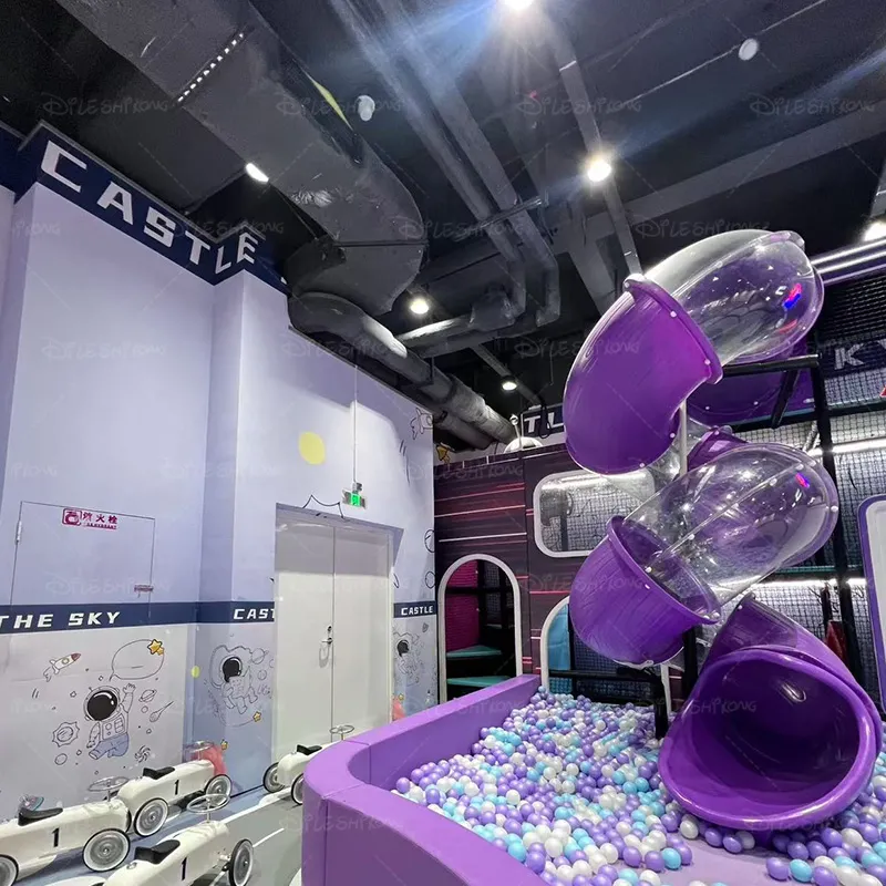 Indoor children's playground, children's slide equipment, spiral slide, customized large slide, slide ball pool