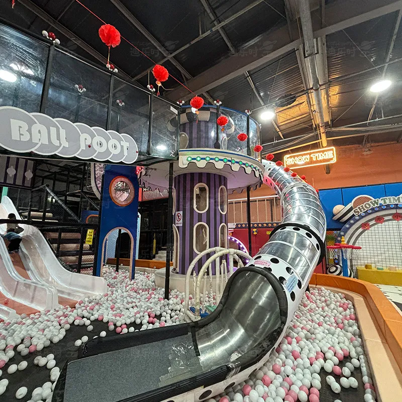 Indoor children's playground high-end customized naughty castle, slide ocean ball pool, color equipment can be freely customized