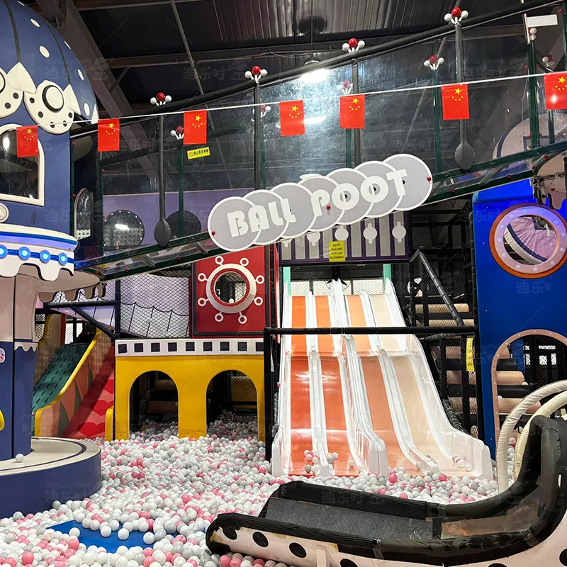 Indoor children's playground high-end customized naughty castle, slide ocean ball pool, color equipment can be freely customized