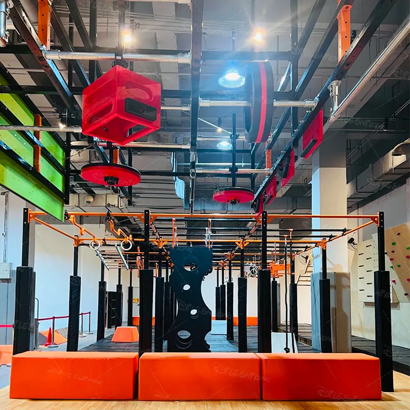 Indoor children's sports hall,  American ninja track, children's fitness sports hall, fitness training hall, customized design, dedicated training rack