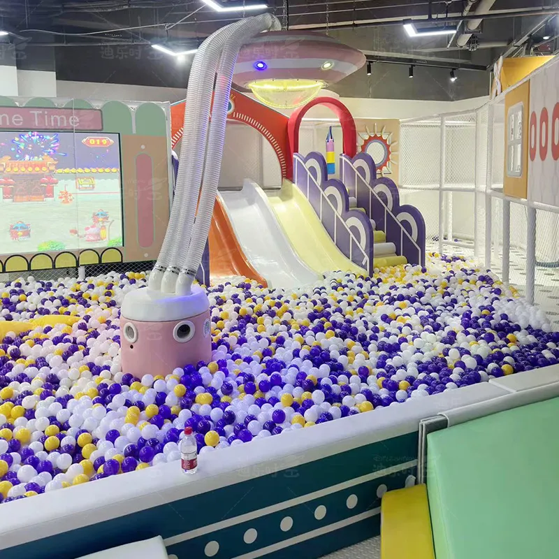 Indoor children's playground ball spraying machine