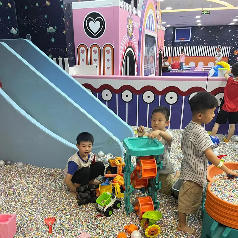 Indoor amusement equipment, colorful sand pool for children to play in