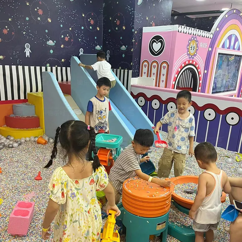 Indoor amusement equipment, colorful sand pool for children to play in