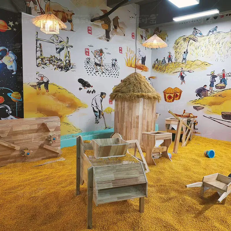 Indoor amusement park equipment that simulates farmers' farming, suitable for children to play with