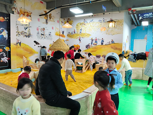 What kind of amusement equipment can be placed in an indoor children's playground with an area of about 200 square meters?cid=6